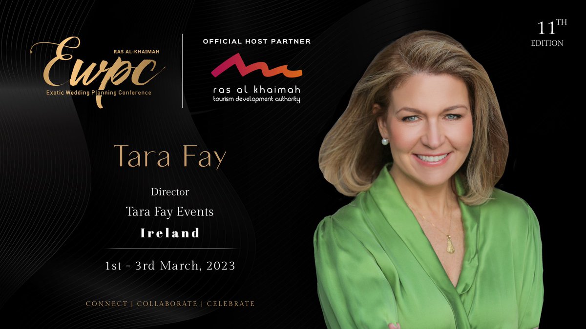 ewpcexito's tweet photo. We are excited to present Tara Fay, Chief Planner -  @tarafayevents from Ireland as our speaker for the 11th Edition of EWPC Ras Al-Khaimah hosted by @RAKTourism on the 1st - 3rd of March 2023.

#ewpc #rasalkhaimah #speaker #announcement #EWPCRAK2023 https://t.co/vTo8O3FTm2