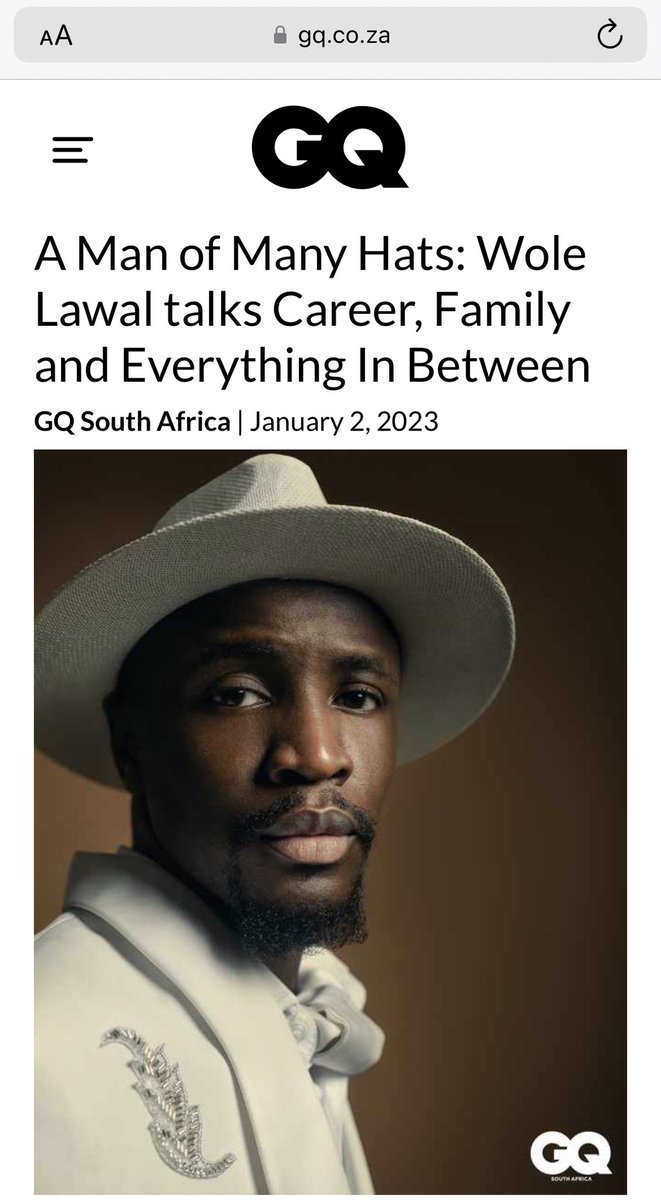 wolelawal's tweet photo. Great start to 2023 with an exclusive interview with GQ “A man of many hats” as I spoke about career, business and family. Looking forward to a great year ahead, InshaAllah 💫

https://t.co/EMNcpW9Gtw https://t.co/EpHCfwsnBl