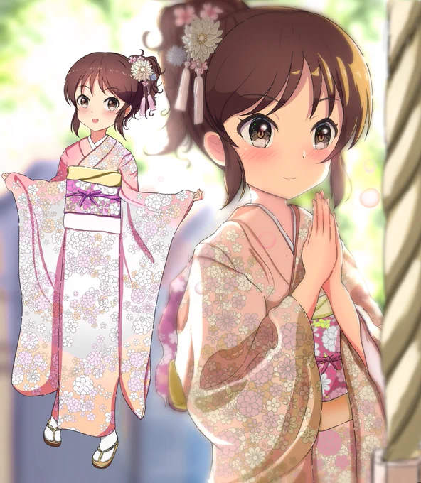 ←元旦にupしたくてこれでいいやしちゃったやつ
→色が適当すぎていまいち立体感がないことに気づいて色選びからやりなおしたやつ。 