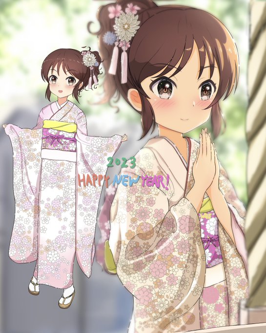 ←元旦にupしたくてこれでいいやしちゃったやつ
→色が適当すぎていまいち立体感がないことに気づいて色選びからやりなおしたやつ。 