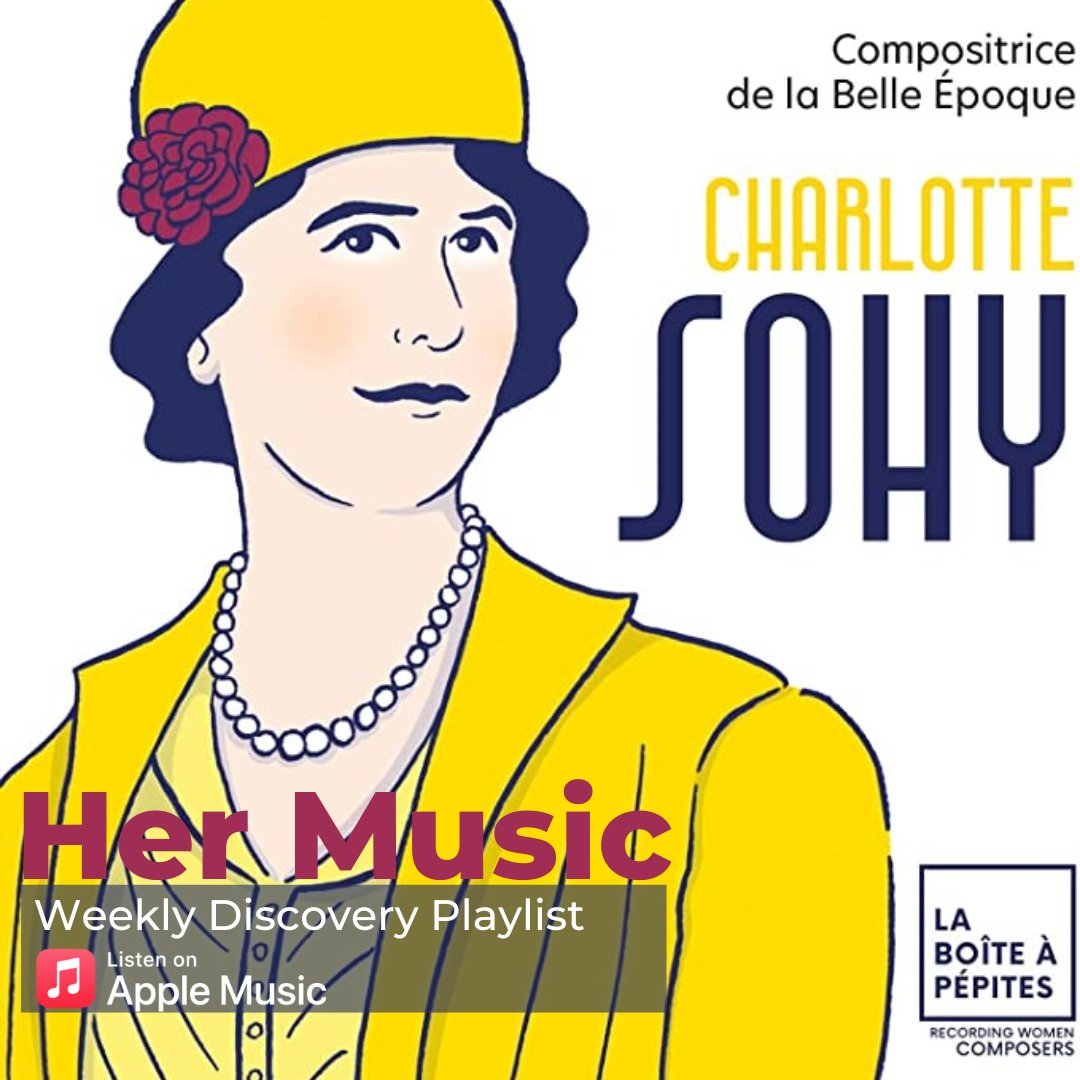 Donne_UK's tweet photo. This week on #HerMusic Weekly 
@applemusic discoveries you can listen to Charlotte Sohy: Compositrice de la Belle Epoque.

🎧 https://t.co/E7TQTg1ho7  
With Héloïse Luzzati, Quatuor Hermès &amp; many others. By the label La Boîte à Pépites. 
@HLuzzati @QuatuorHermes @laboiteapepites https://t.co/GiKMZKcy9u