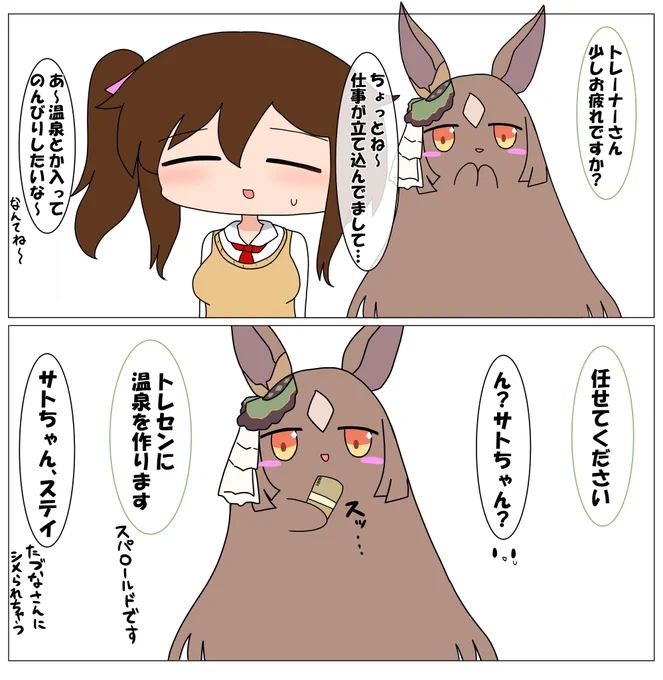 勢い任せ◎なサトノダイヤモンドの漫画です

#ウマ娘
#ウマ娘プリティーダービー
#ケダマ娘 
