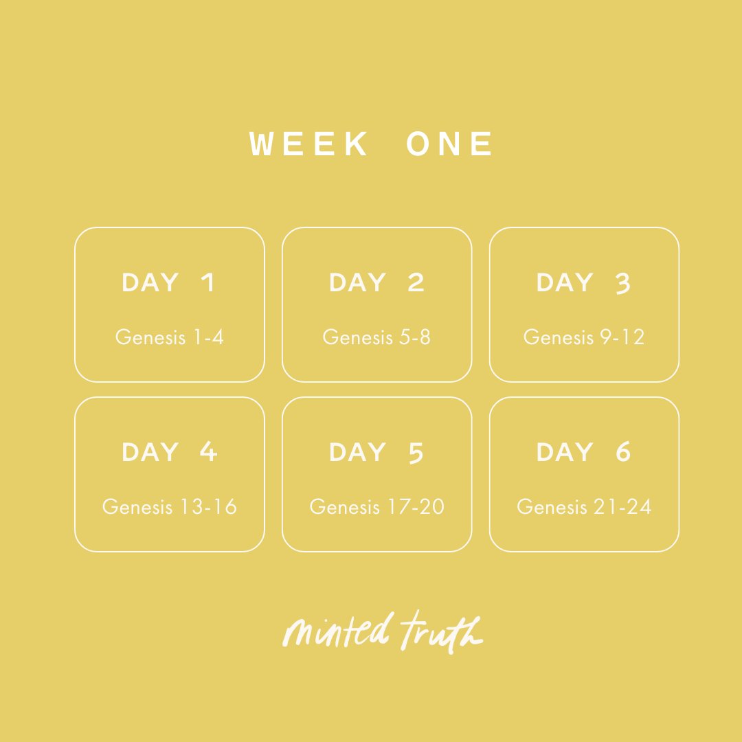 mintedtruth's tweet image. Save this post to start our Genesis through Revelation reading plan this year!! 

Week one starts TODAY!!
