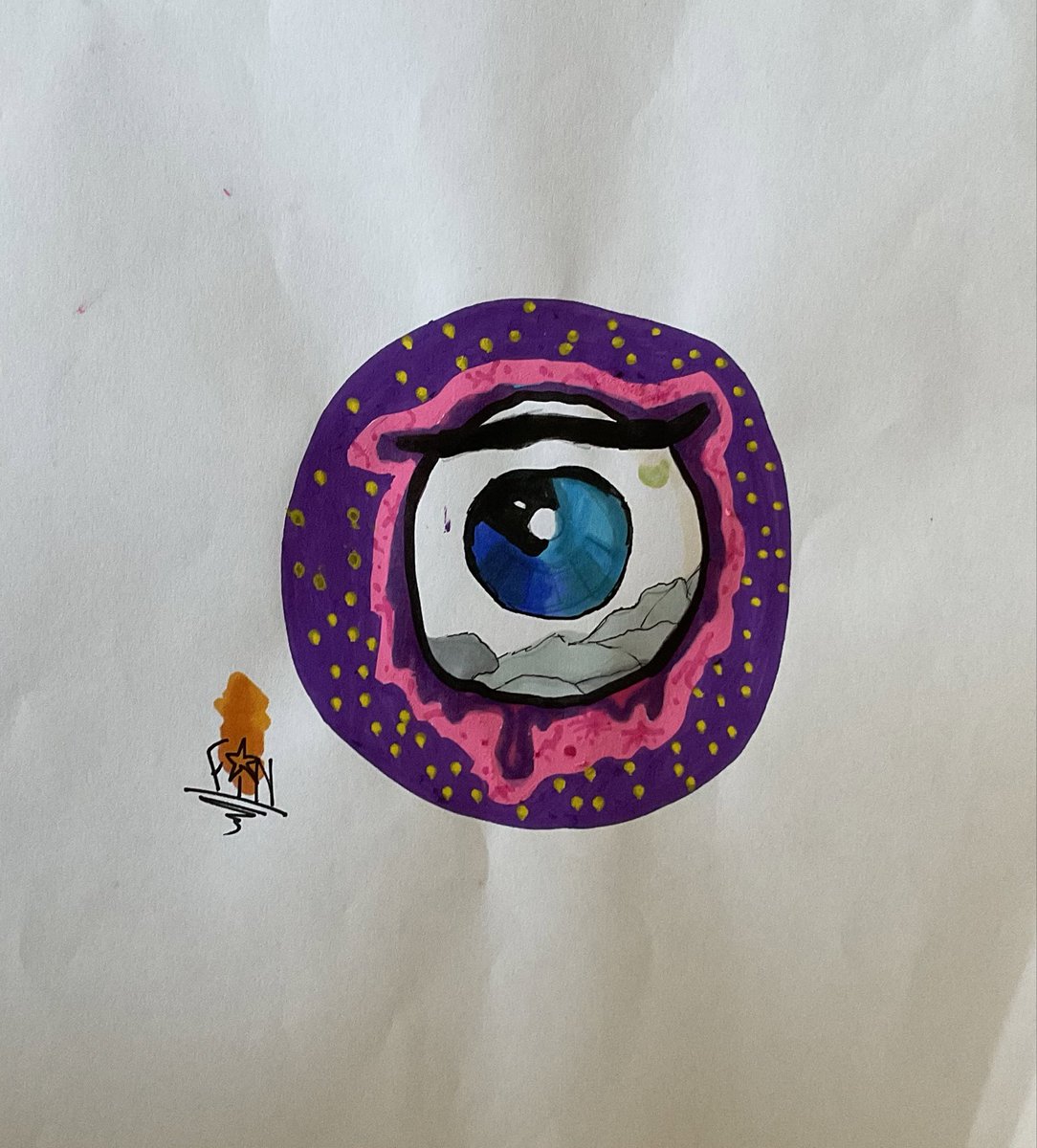 Hello Everyone! I made a new artwork using podcasts markers and alcohol markers enjoy! And a Happy new year 🥳