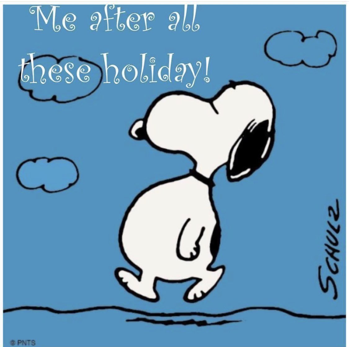 Snoopy feels the pain!! #snoopy #aftertheholidays #newyear