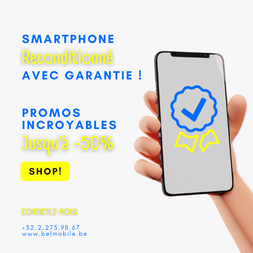 belmobile_be's tweet photo. ✨Rendez-vous maintenant sur https://t.co/TkPJUHdiGX et commandez votre smartphone reconditionné en PROMO ! Offres spéciales 2023 ! 🎉
.
.
.
.
.
#promo #discount #smartphone #samsung #iphone #galaxy #reconditionné #garantie #refurbished #shop #bruxelles #bxl https://t.co/SgV6GO6pcN