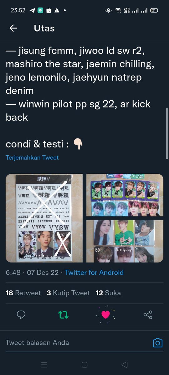 nonojeno23's tweet photo. @nnbiels @carisabcd Wish me luck kak
Harapan aku udh diri ku sendiri semoga aku di tahun ini bisa menjadi lebih baik lagi, lebih rajin lagi belajar nya dan semoga aku selalu di berikan kesehatan dan kebahagiaan aamiinn 🙏🙏☺️☺️ https://t.co/kUyJRa54VJ