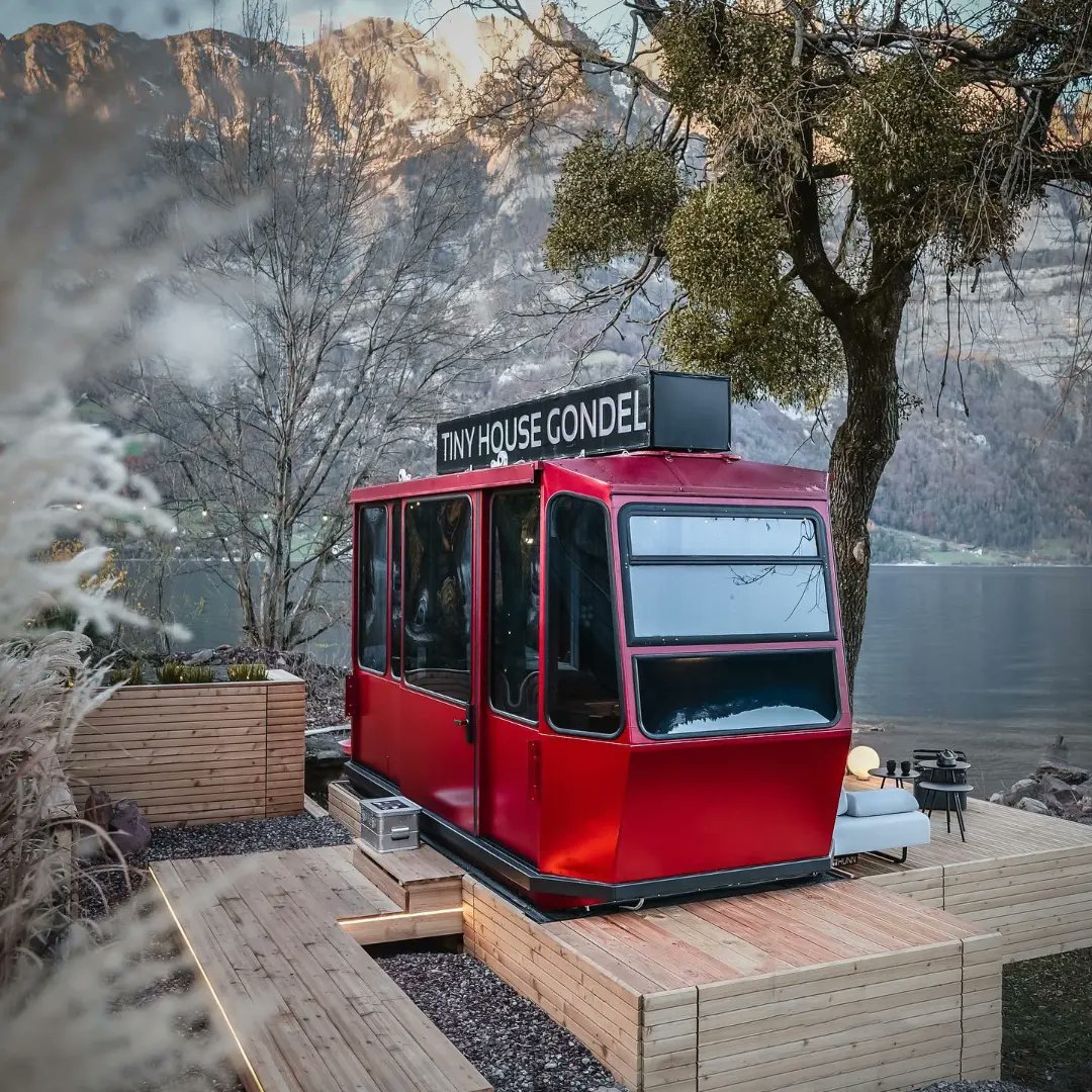 Enjoy an overnight stay with a difference 😍

#switzerland #cablecar #tourist #touristattraction #touristlife #carcabin #mountains #tinyhouse #mountaineering #cablecarride #switzerland_vacations #switzerlandpictures #switzerlandtrip