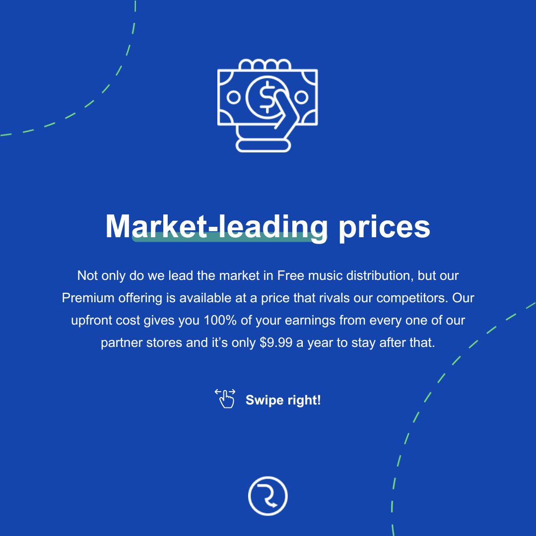 routenote's tweet photo. 🆓 RouteNote Free - 85% revenue
💯 RouteNote Premium - 100% revenue
🔓Your choice. No lock-in. Switch at any time 🔀
#routenotefree #routenotepremium #musicdistribution #freemusicdistribution https://t.co/sSMxOLTGBa