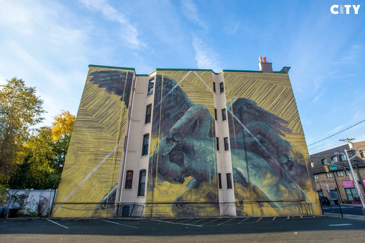 JerseyCity's tweet photo. “Psychic Power of Animals” was completed in 2014 by artist FAITH 47 and sits in the parking lot of Supremo supermarket on Palisades Ave in the Heights. Want more murals? Head to https://t.co/7rRN84nEj2

#MuralMonday #JCMAP
@_faith47 https://t.co/ZeCiN98hKx