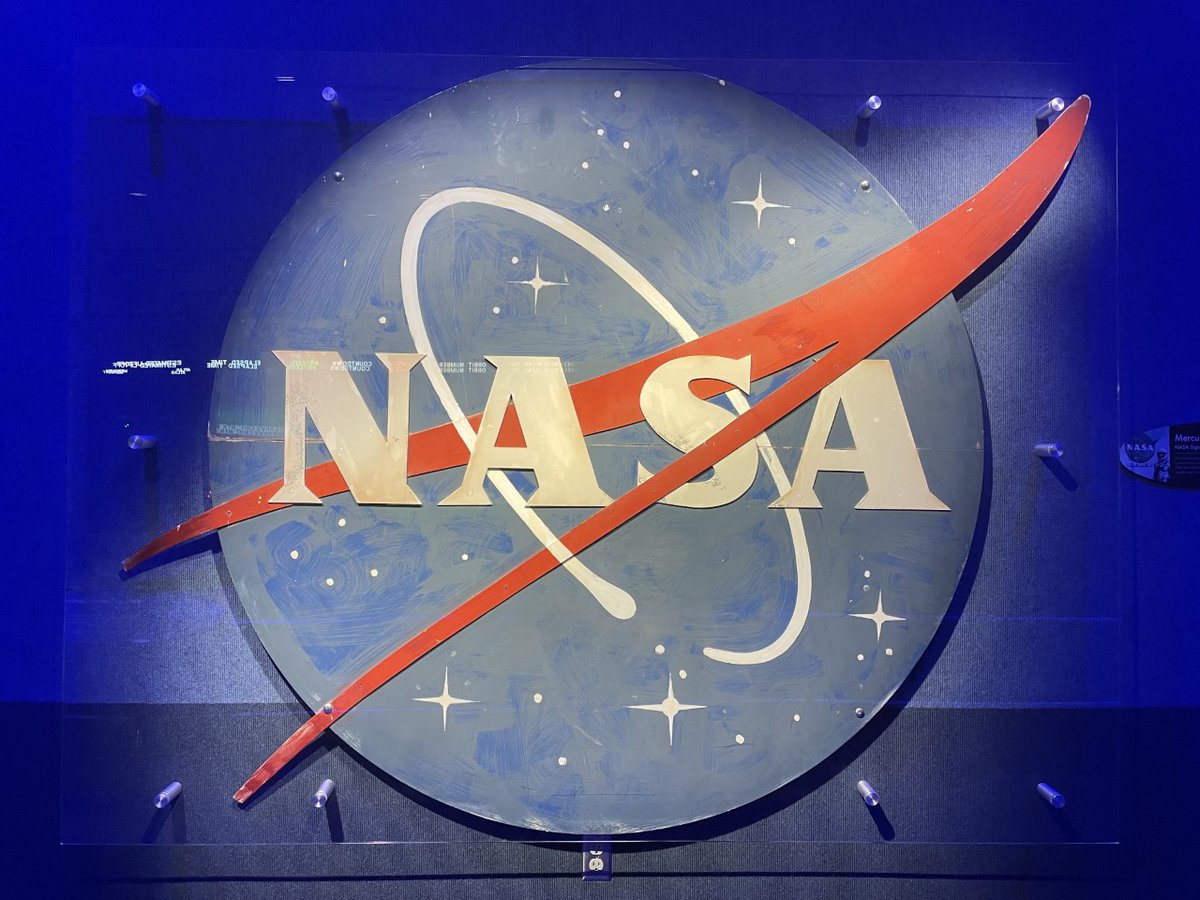 Displayed inside Heroes and Legends are artifacts from America’s earliest space missions. Including this NASA insignia that was once displayed on the walls of the Mercury Mission Control Center at Cape Canaveral Air Force Station.