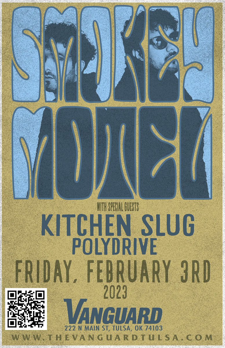 FRESH ANNOUNCEMENT!
Friday, February 3 ///
<a href="/smokeymotel/">Smokey Motel</a> 
w/ special guests
Kitchen Slug + <a href="/thisispolydrive/">POLYDRIVE</a> 
All Ages // Doors 7pm // Show 8pm
Get tickets HERE: buff.ly/3Qjy5dn