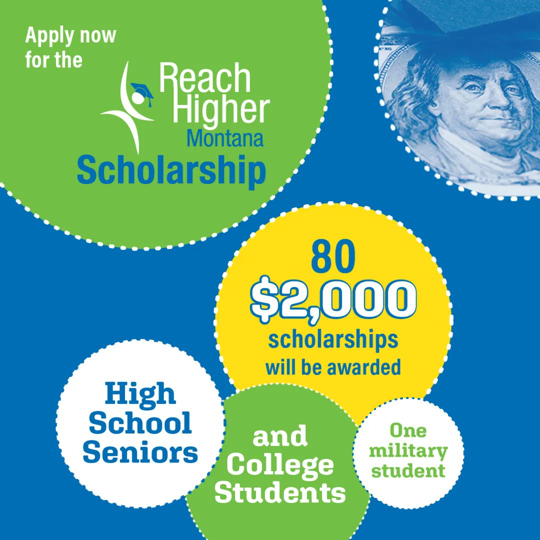 Only two weeks left to apply!  
Deadline:  January 15th
Apply here:  buff.ly/3lxwa70 
#scholarships #montanascholarships #moneyforschool #payforcollege