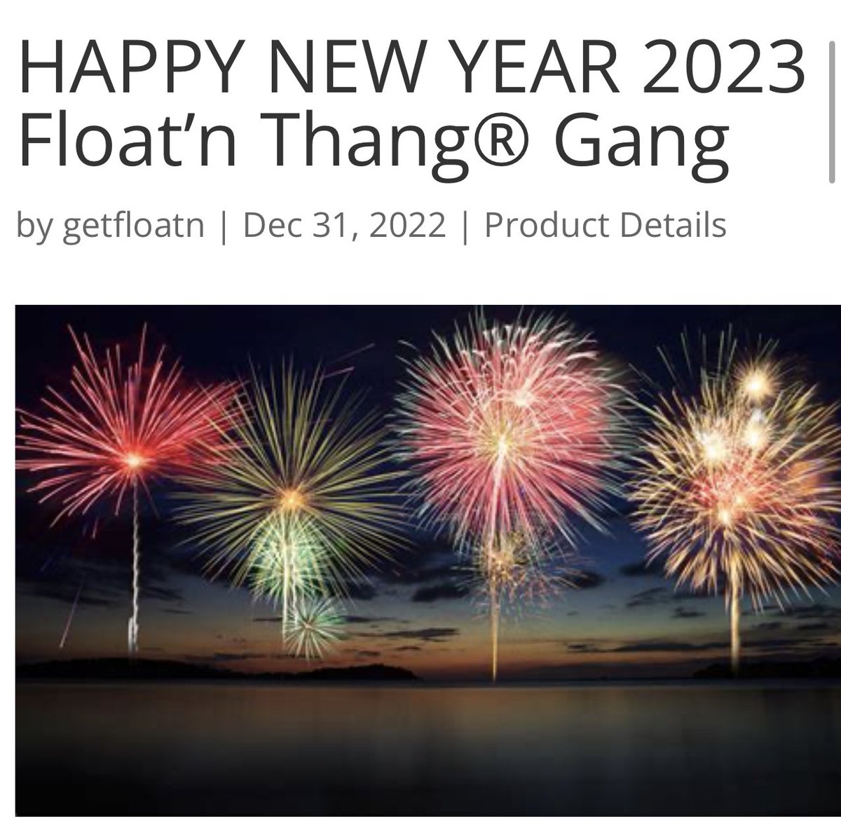 FloatnThang's tweet image. Happy New Year - Let’s make 2023 a fun &amp;amp; safe year for the gang with Life Above the Waterline. #HappyNewYear2023 #floatnthang 

floatnthang.com/happy-new-year…