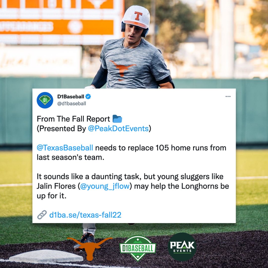 d1baseball's tweet photo. Fall Report: @TexasBaseball

🔗 https://t.co/NzzNA8foxv