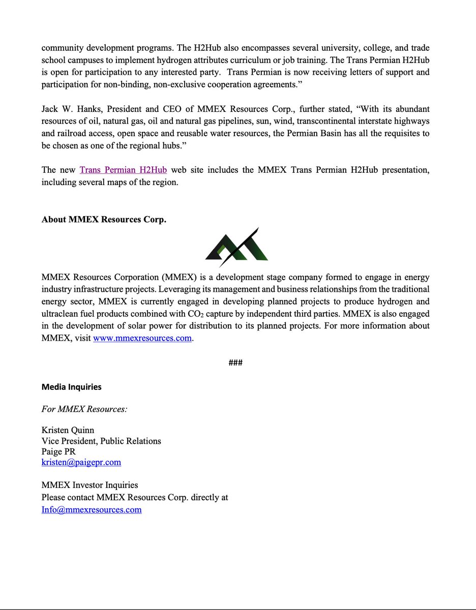 MMEXresources's tweet photo. MMEX Resources Corp. and Trans Permian H2Hub, LLC Given Green Light by The US Department of Energy in Application Stage for Green Energy Regional Hydrogen Hub: https://t.co/uVBYSqa8Y7