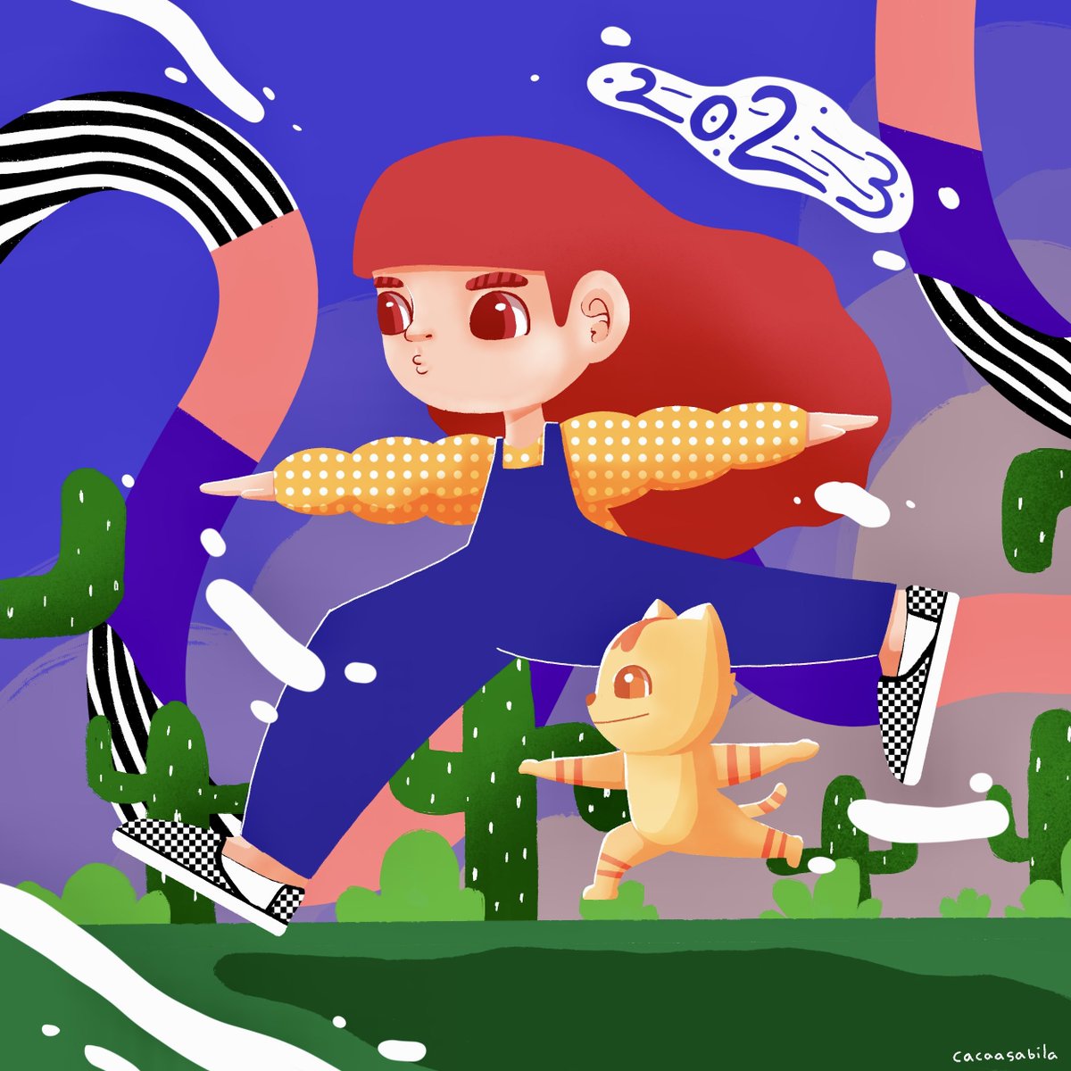 anw happy new year all!😸🐈🎆 
i'm back to making art with lots of colors. color helps me collect my daily mood 🙆‍♀️❤️🔥 and also cat🐱