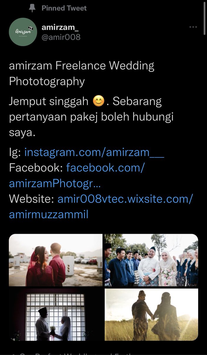 amir008's tweet photo. @MohKeIpoh https://t.co/9gN2cP2Cch 
 
Boleh DM saya untuk pakej 2023 dan availability.😉 https://t.co/nCMHoRbLIr