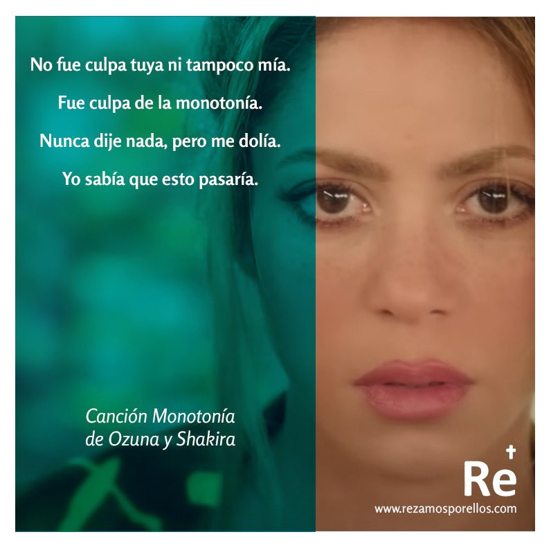 También rezamos por Shakira, su familia y todos los implicados en este duro momento ¿quien se casa o se compremete con otra persona para cortar a mitad de camino? Todos aspiramos al amor para siempre, a los grandes ideales. 
#rezamosporellos #shakira #monotonia #tefelicito