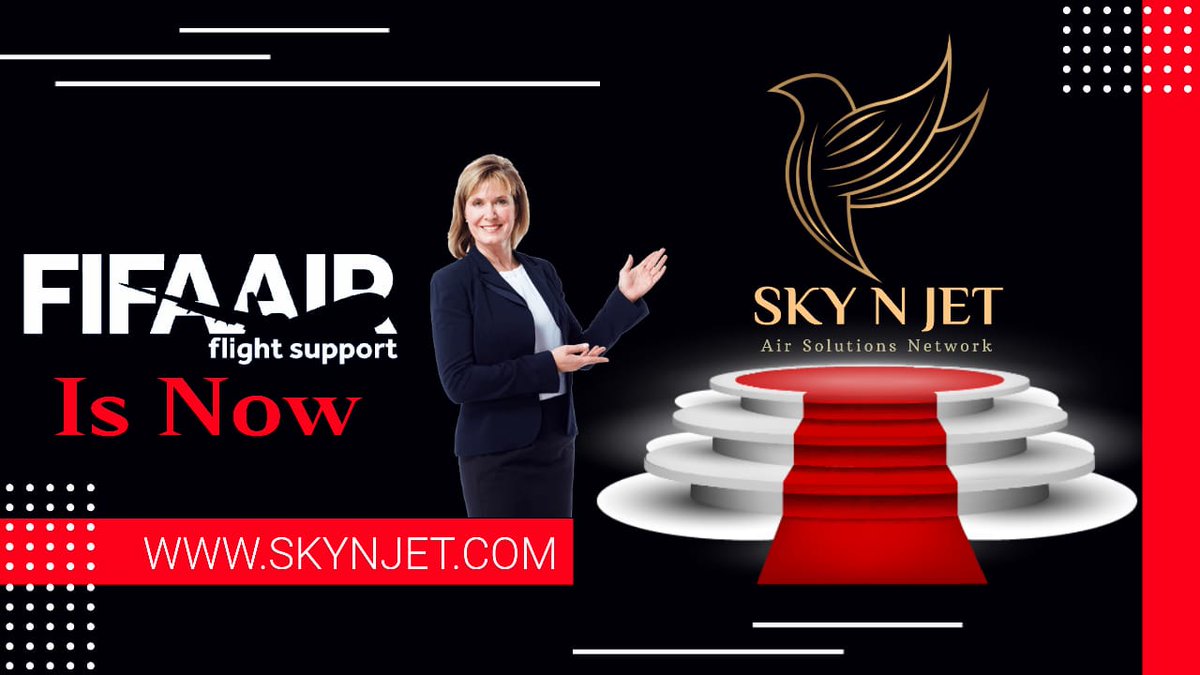 Fifa Air is now SKY N JET

skynjet.com
sales@skynjet.com

#aviation #charter #aircraft #airport #airplane #flight #flightsupport #privatejet #AirSolutions #leasing #cargo #freight #fly #skynjet #charterbroker #airbus #boeing #a320 #B777 #b738 #acmi #wetlease #drylease