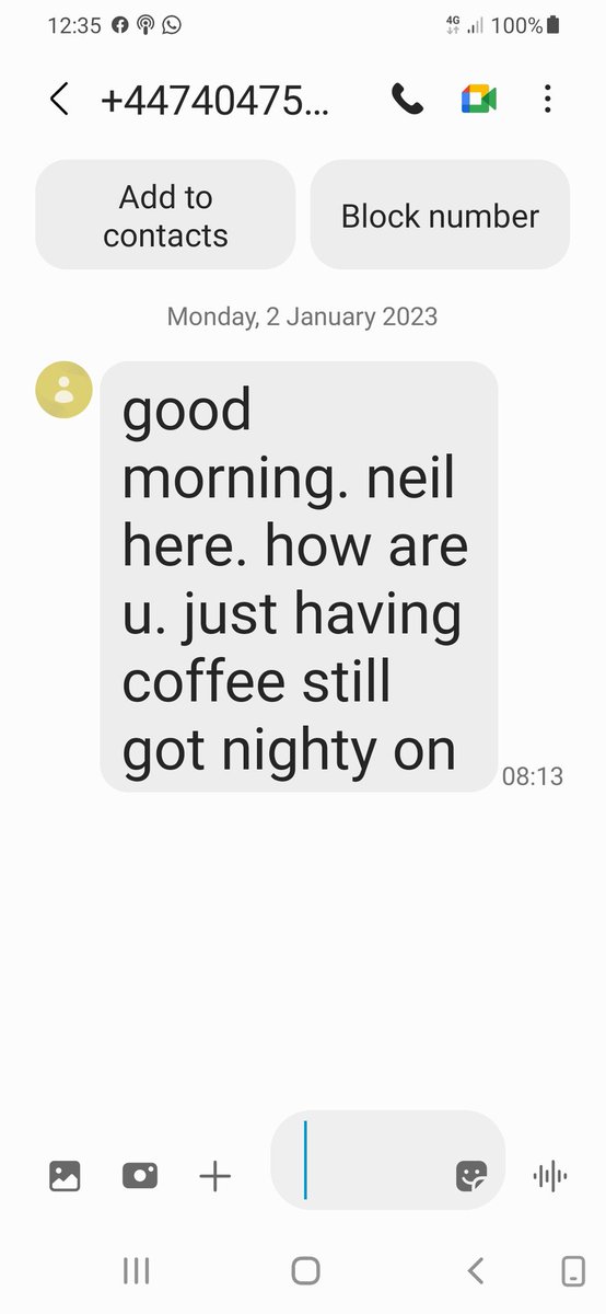 Text I received this morning. Poor old Neil's new year is going to be a huge disappointment to him when he finds out I'm not wearing my nightie!