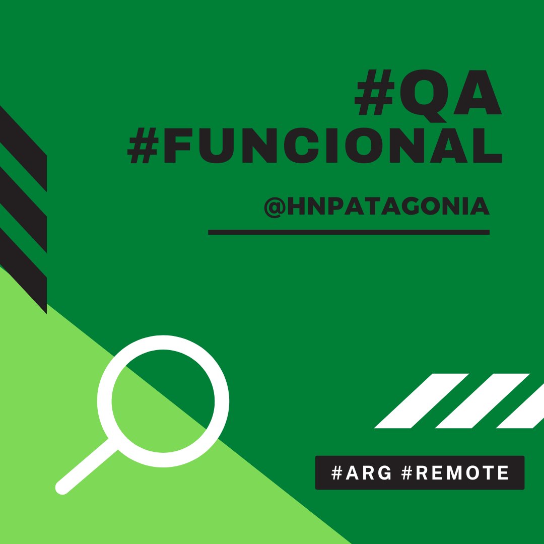 HNPatagonia's tweet photo. Estamos seleccionando  Analistas de QA Funcional, con experiencia desde Junior a Senior, para trabajar desde cualquier ciudad de ARGENTINA para empresa de origen americano

Podes ver detalles y postular en este link: https://t.co/gleqNsRjWA

📧 cv@hnpatagonia.com.ar https://t.co/TbOrik8f8D