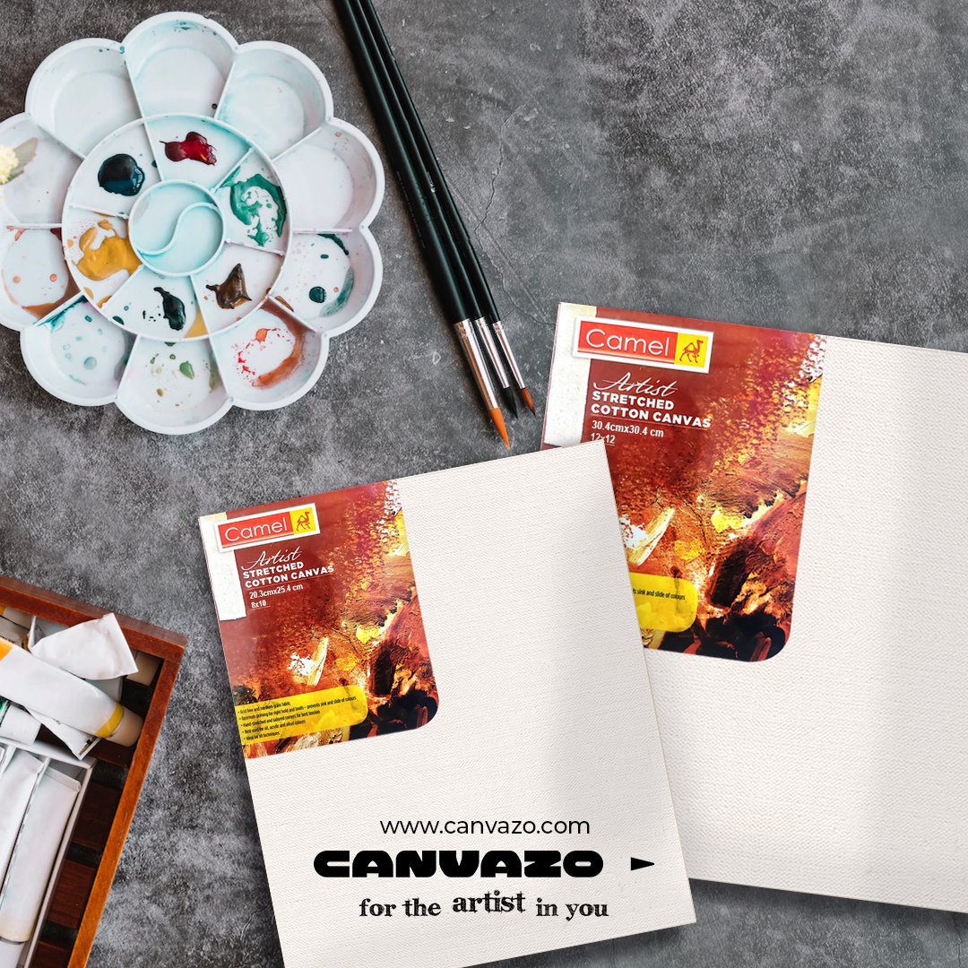 try out these Stretched Cotton Canvases from Camel today!!

#Canvazo #camel #kukoyocamlin #camlin #canvases #canvasboards #stretchedcanvas #canvaspainting #acrylicpainting #acrylics #paintingcanvas #art #artsupplies #artmaterials #artstore #artshop #shopnow