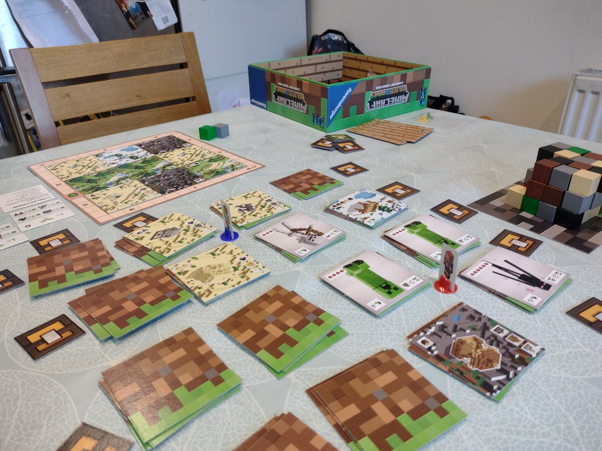 My post Christmas brain is struggling with this new Minecraft #buildersandbiomes board game. Time for a lunch and scoring break #mumofboys #ratherbesewing