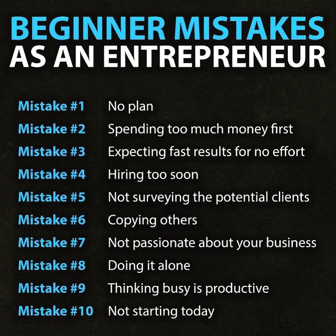 brilliantlysaas's tweet photo. The top 10 mistakes entrepreneurs make when starting their business...

#entrepreneur #business #startup #brilliantlysaas #insurtech https://t.co/1YgNsmckZd