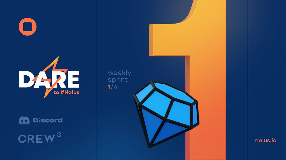 🎯Up for a challenge? Do you #DareToNolus? 
🏃Take part in the first sprint and demonstrate your knowledge of #Nolus and the #Cosmos!

💰Winners will share $1,000 and points will accumulate towards the 150,000 $NLS prize pool at the end of the race. 👇

nolus.crew3.xyz/questboard