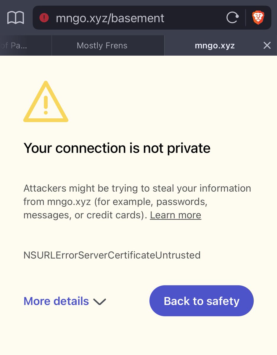 EpocksKnox's tweet photo. @yieldling looks like your SSL certificate has expired. https://t.co/fOl5QlhGoO