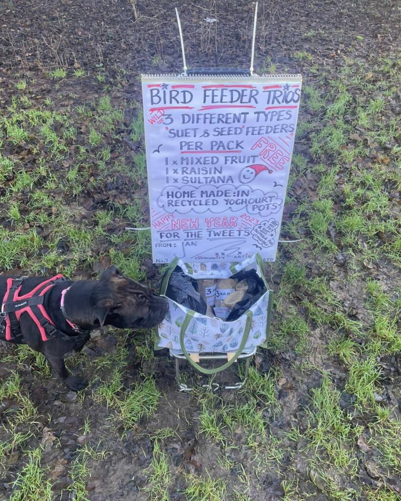 Theveggrowerpod's tweet photo. Was just out walking Roxy in a local park when we came across this. What a great idea and those birds are going to be hungry at the moment.
#allotmentpodcast #allotmentuk #kitchengarden #garden #vegetablegarden #gardening #allotmentlife #feedthebirds #birds #birdsofinstagra… https://t.co/aTpPONY1p3