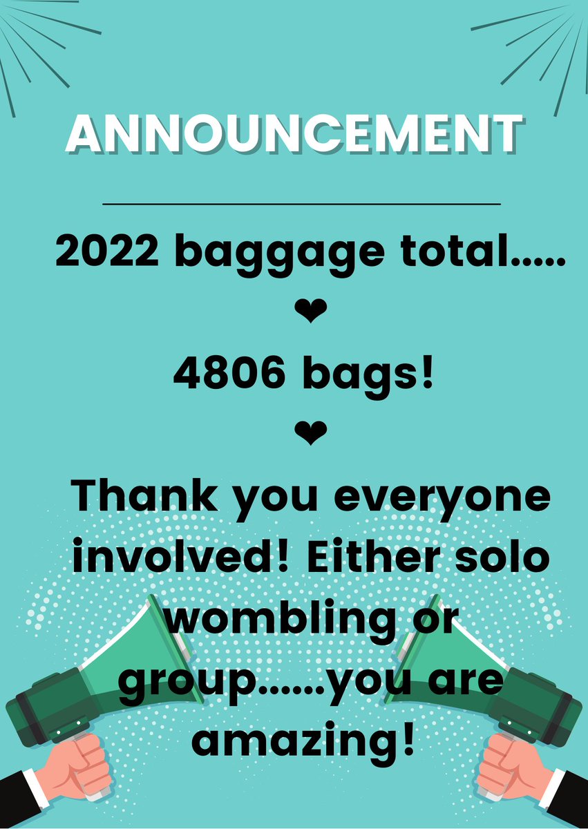 @AylesburyWombl1 total for 2022 is in....

That's about 38 tons of litter cleared from our community!

#womblepower 

@KeepBritainTidy @aogdennewton @JuliaBradbury @TalkRoberto @JustinDealey @YourBucksRadio @njcooper1975 @BucksCouncil @AylesNews @RobBAylesbury @aylesburytc