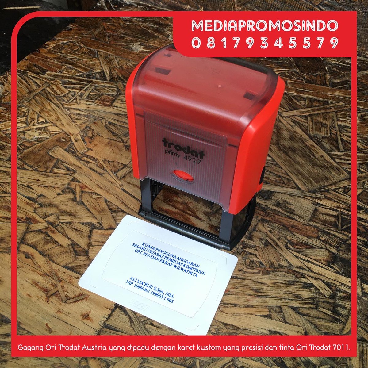 m_promosindo2's tweet image. Trodat Printy Dater 4927 Original Austria

Stempel kustom berukuran maksimal 59x39mm 1 warna memakai tinta asli Trodat 7011 hanya Rp. 235.000 di Media Promosindo.

bit.ly/3EDKcfz

#trodatprinty4927 
#stempel
#trodat
#stempeltrodat
#trodatprinty
#replika