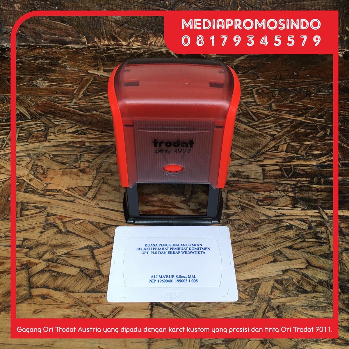m_promosindo2's tweet image. Trodat Printy Dater 4927 Original Austria

Stempel kustom berukuran maksimal 59x39mm 1 warna memakai tinta asli Trodat 7011 hanya Rp. 235.000 di Media Promosindo.

bit.ly/3EDKcfz

#trodatprinty4927 
#stempel
#trodat
#stempeltrodat
#trodatprinty
#replika