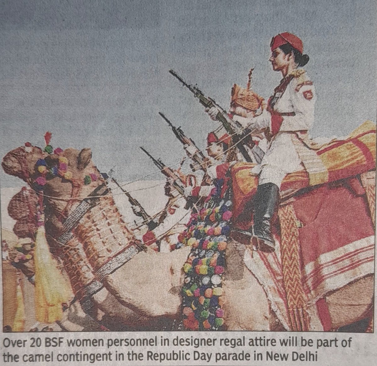 newsifyecho's tweet photo. In a 1st,BSF women to join camel unit for republic day parade
#newsifyecho,#newsify,#updatecho,#freshify,#Rajasthanfrontiers https://t.co/SrQTCna4IB