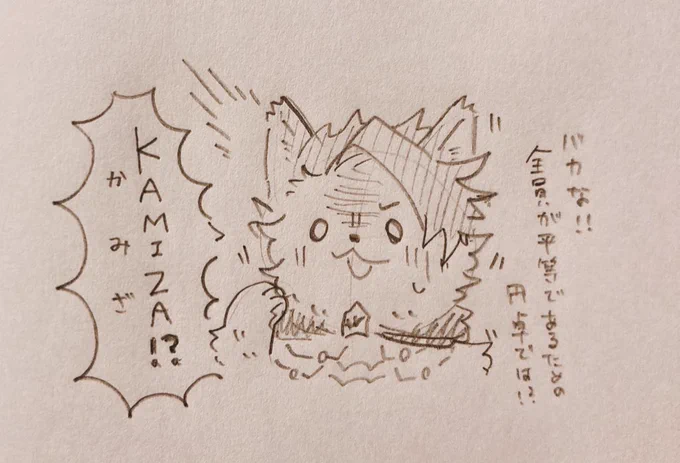 円卓 上座みました。 