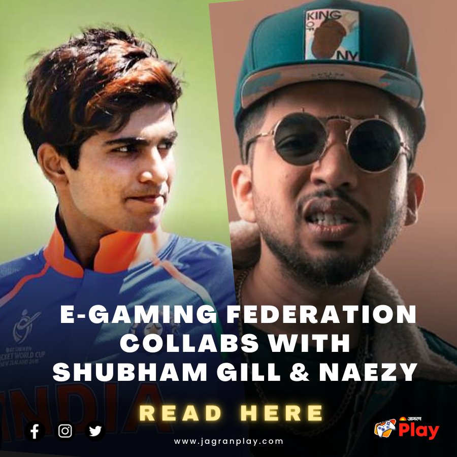 jagranplay's tweet photo. #EGF latest #gamingcampaign featuring #Naezy🎤 & #Shubhamgill🏏
Check this out 😊 👉 https://t.co/7oxc1BqPtq
#jagranplay #jagranplayblogs #jagranplaygames #egamingfederation #naezyrapper #asligamers #onlinegame #gameofskill #gamingnews https://t.co/RerYMPRrYm