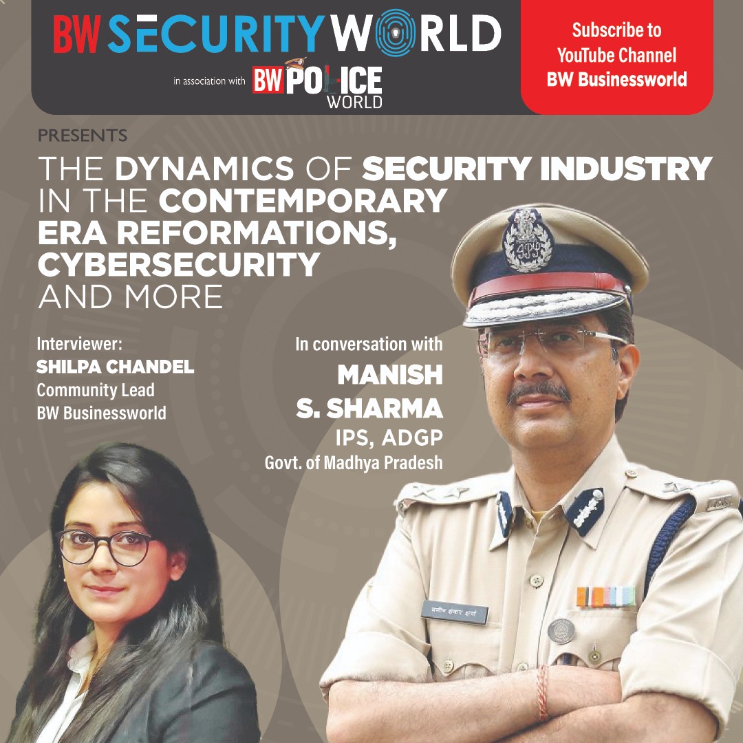 BWSecurityWorld's tweet photo. Watch Mr. Manish S Sharma, IPS, ADGP, Govt. of Madhya Pradesh talk about his key perspectives and smart solutions for the security industry of India with Ms. Shilpa Chandel, Community Lead, @BWBusinessworld.
Watch now: https://t.co/QRbDNl3spz
#BWSecurityWorld #securityindustry https://t.co/YRlWUhH5Qu