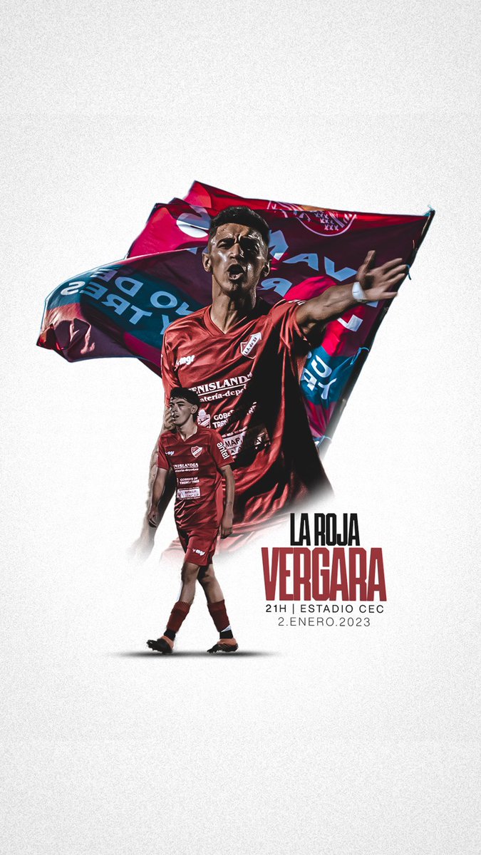 LAROJA33's tweet photo. 🔜 ¡Juega La Roja! 🔴

🆚 Selección de Vergara 
🗓️ Hoy | 2 de enero. 2023 
🕘 21:00 Hrs
🏟️ Estadio CEC

#LaRojaAlPecho https://t.co/SgQJ47pLDM