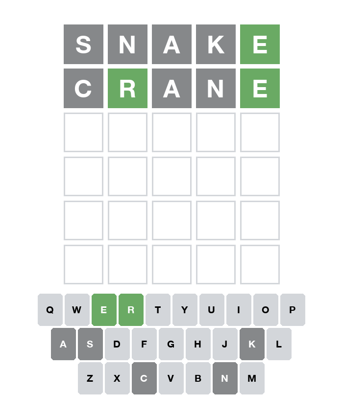 wordle_io's tweet photo. @friesneverdies Guess 2/6: https://t.co/pMOUAGQYnK