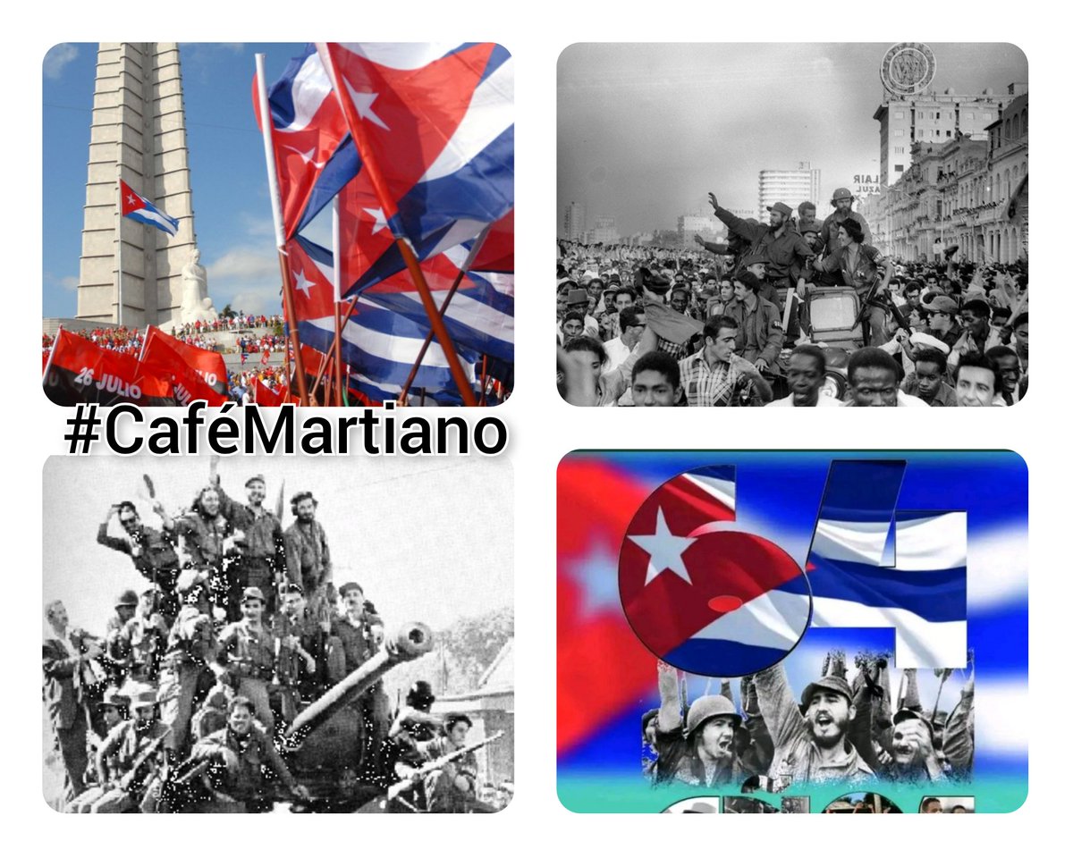 Buenos días 🇨🇺 #CaféMartiano 
De Revolución Cubana en el año 65

La Caravana de la Libertad con su Ejército Rebelde un 2|1|1959, hoy se reviven.
✍️"porque lo justo y lo necesario no se detienen jamás".

¡Viva Fidel! ¡Viva Cuba Libre! ¡Viva la Revolución!
#CubaViveEnSuHistoria