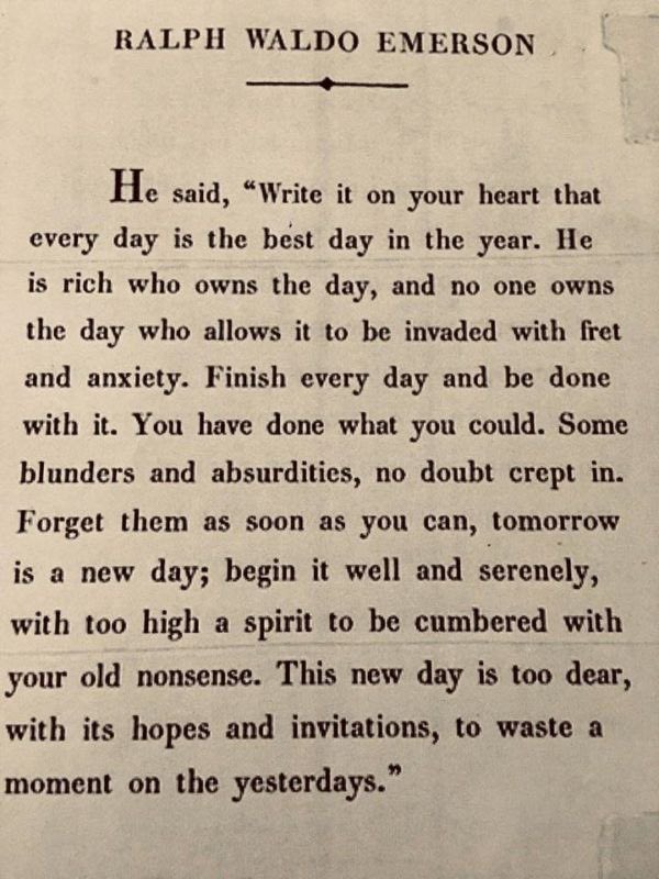 There's nothing like a little wisdom from Emerson. #NewYear2023