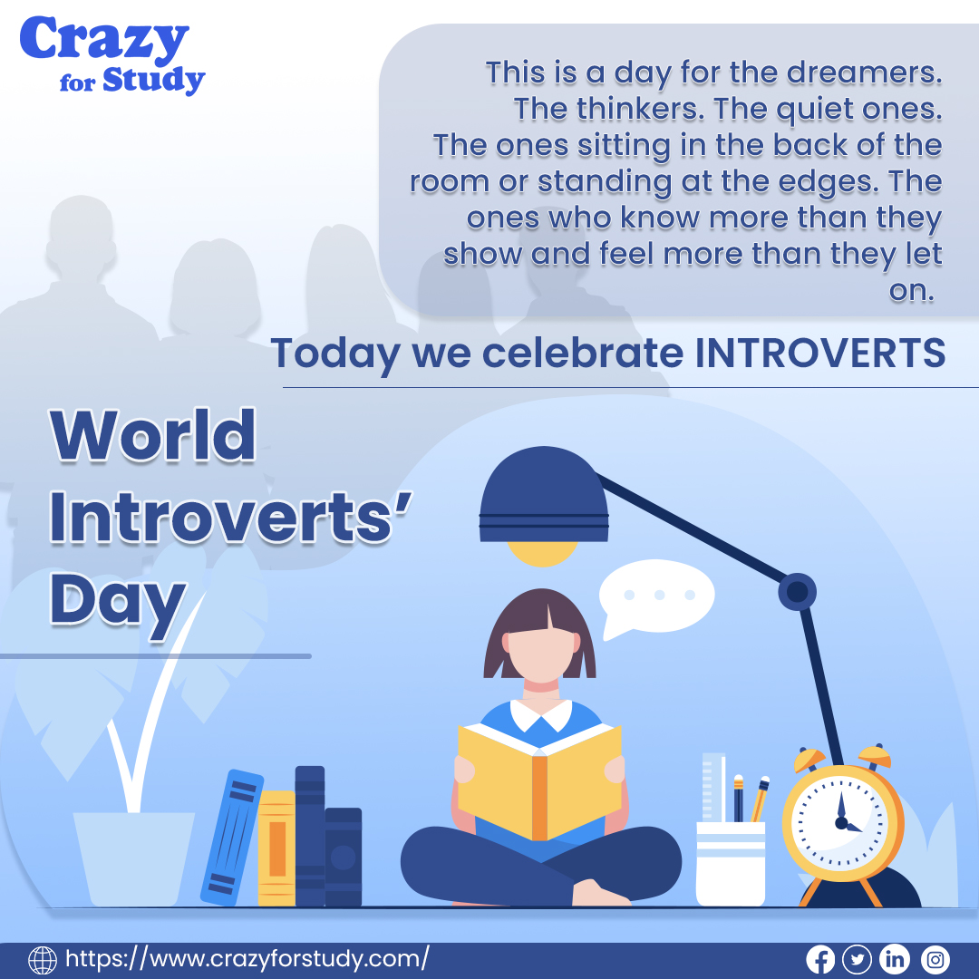 CrazyForStudy1's tweet image. Today is World Introverts Day! We&apos;d like to celebrate our introverted friends who are true to themselves and don&apos;t need to be the center of attention.
.
.
.
.
.
#introvert #dreamer #thinker #feelgood #introvertlife #dreambig #dreamhome #HappyNewYear #worldday #mondaymotivation