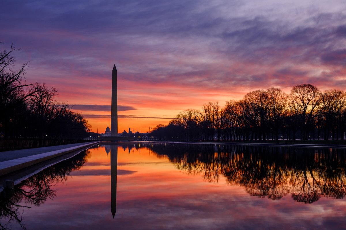 I'm not a morning person, but sometimes getting up early is worth it.  #sunrise #photography #nationalmall #NPS #reflectingpool #dcphotography @capitalweather