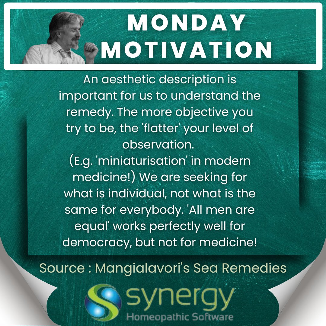 SynergyHomeoInd's tweet photo. #mondaymotivation from Massimo Mangialavori’s Sea Remedies
Compiled from #synergyhomeopathicsoftware
#homoeopathy #homoeopathydoctors #homeopathypractitionerindia #homeopathycourses #synergyhomeopathicsoftware #synergyhomeopathic
#shs #vitalquest https://t.co/9eErPK9k7z