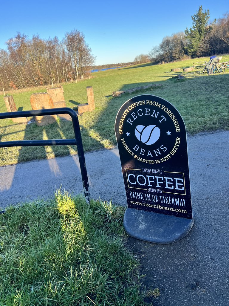 Great to see @RecentBeans for sale at Anglers Country Park #wakefield . A great end to a lovely walk.