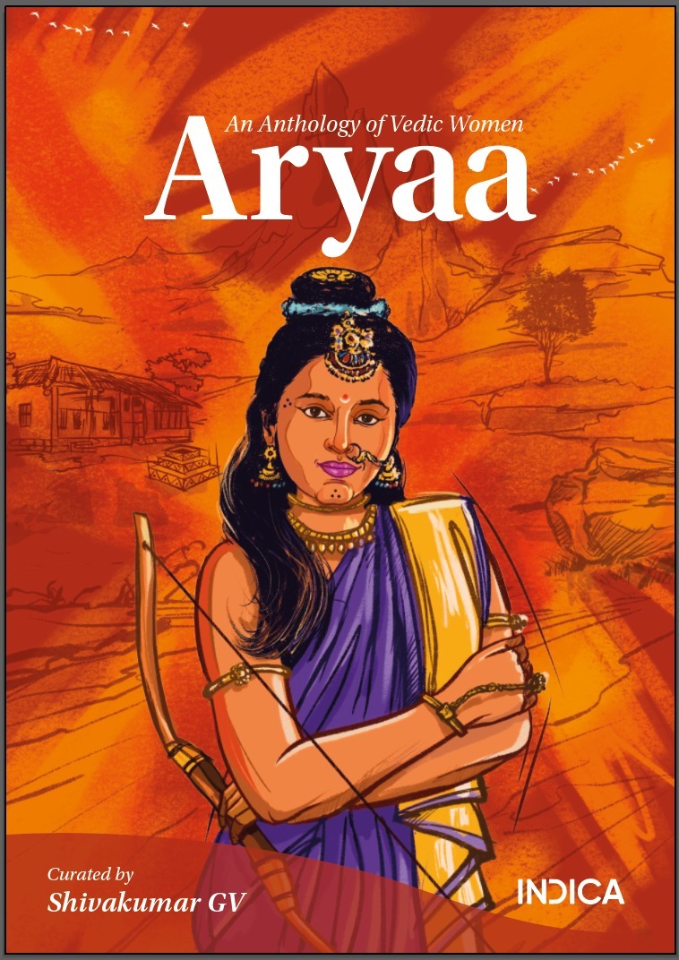 Sai_swaroopa's tweet photo. Delighted to do the #Coverreveal 
Aryaa- An anthology that celebrates the ancient Indic feminine in her multifaceted glory through 10 scintillating episodes from Purana Itihasa corpus, written by 10 talented writers.

Curated by my dear friend @SaamaanyaJ 
Published by @IndicaOrg https://t.co/FhUNVHe0HS