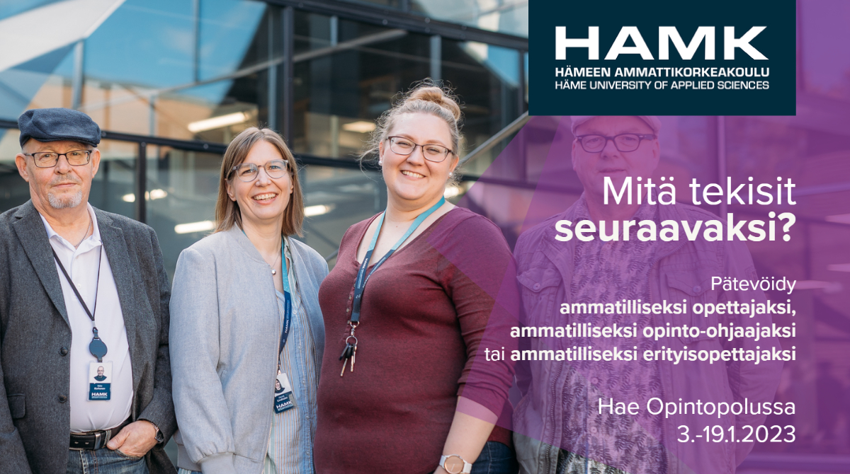 Haku ammatillisiin opettajankoulutuksiimme alkaa huomenna kello 8, ja kestää 19.1.2023 kello 15 saakka. Sinustako #ammatillinenopettaja ?
#opehaku #aokk #opettajankoulutus