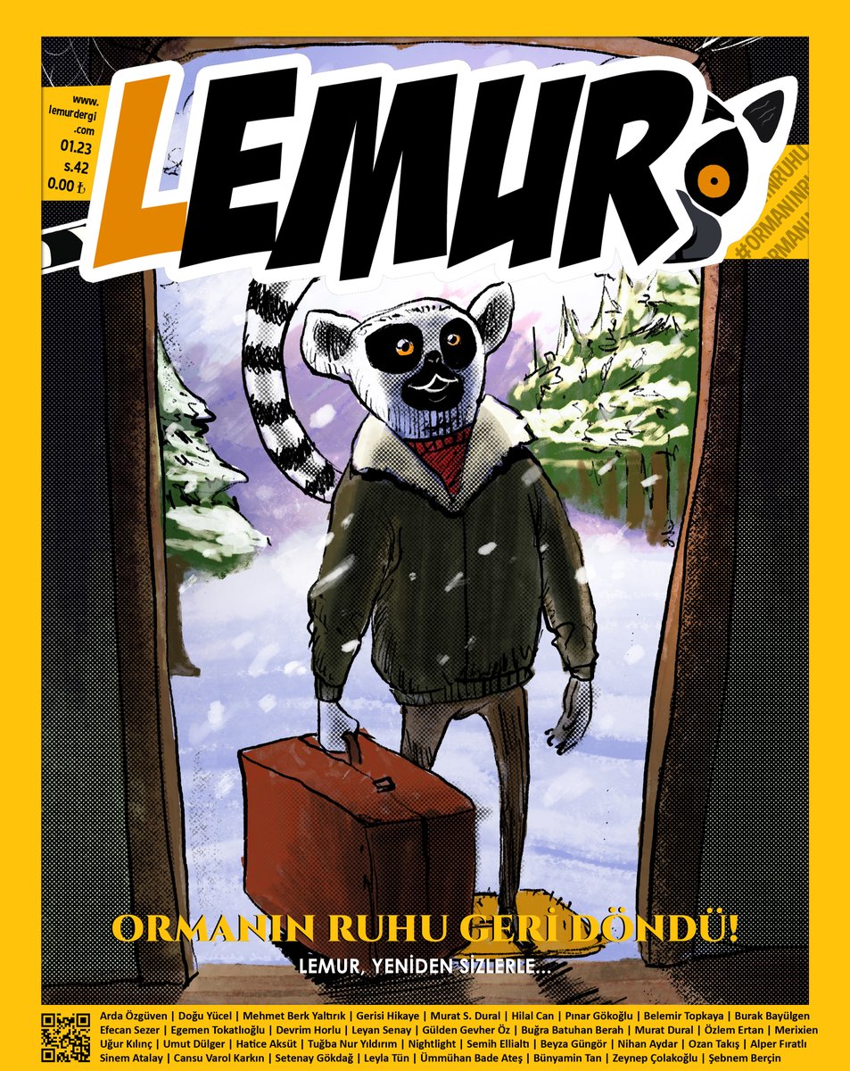 lemurdergi's tweet photo. ORMANIN RUHU GERİ DÖNDÜ! #Lemur #Ocak sayısını https://t.co/t358epdglM adresinden ÜCRETSİZ olarak okuyabilir ya da PDF indirebilirsiniz.

(Kapak: @efecansezer)

#dergi #edebiyat #ormanınruhu #lemurdergi https://t.co/Q401sGdqhy